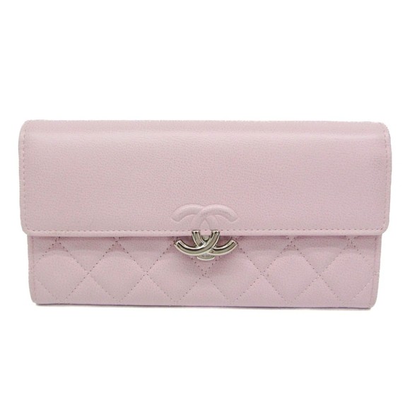 CHANEL Pink Leather Wallet - Picture 1 of 16